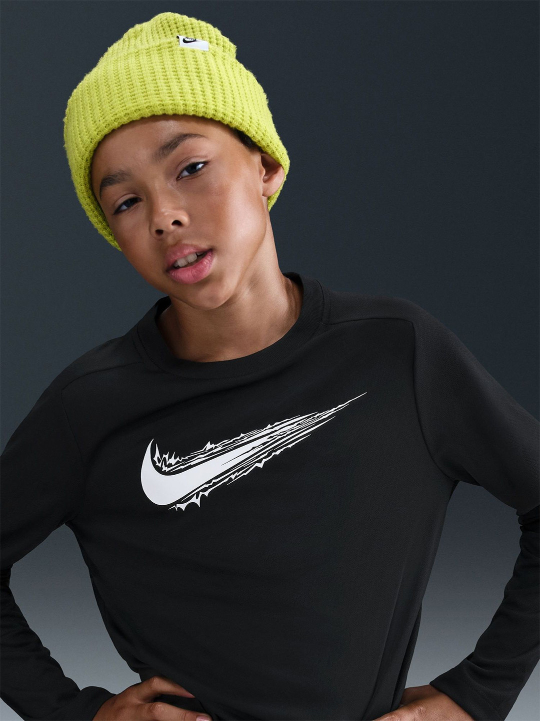 Nike Multi Big Kids Dri-FIT Long-Sleeve T-shirt