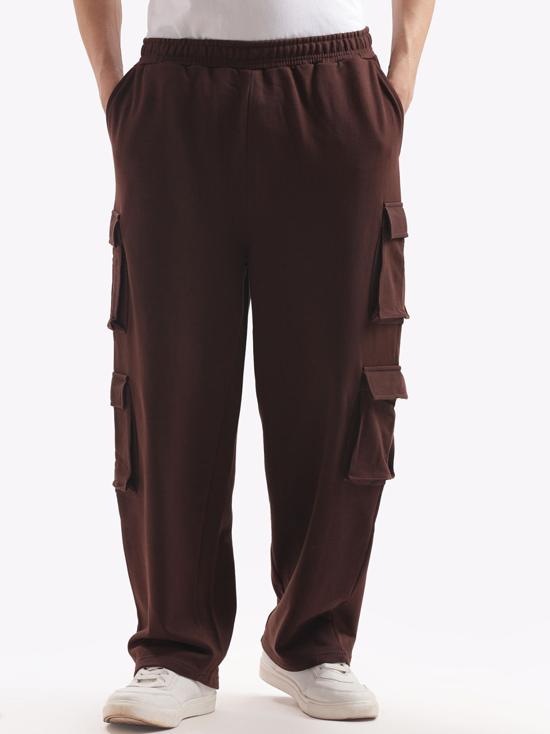 IMUCI Men Solid Baggy Fit Track Pants