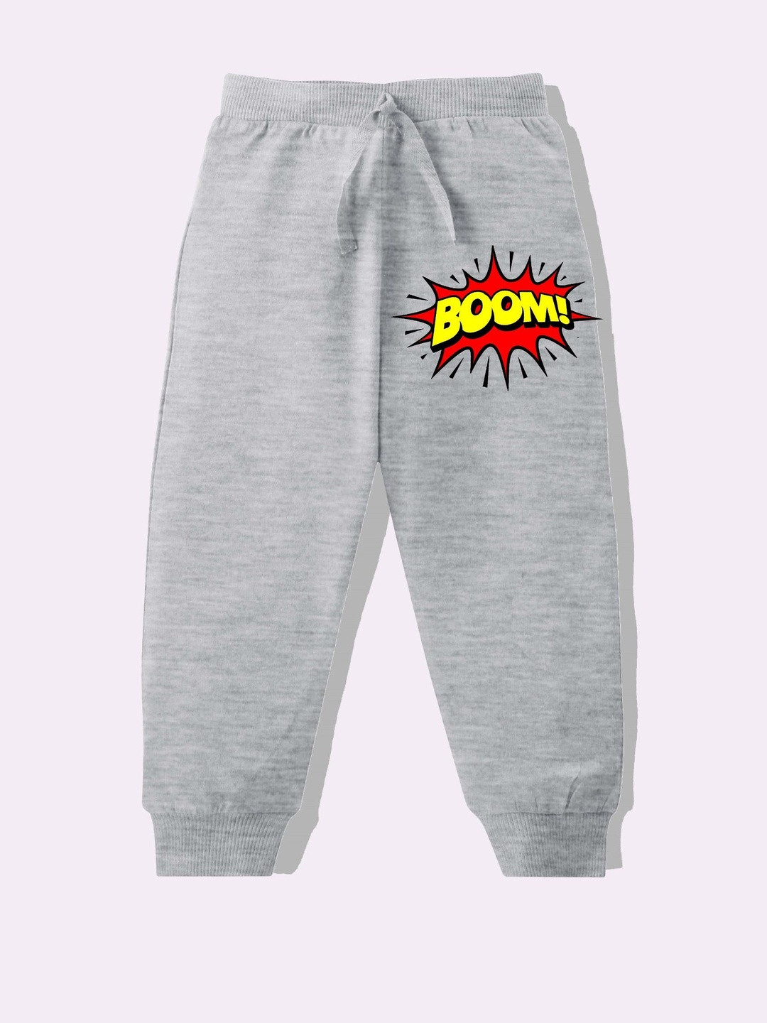 KAVEE Boys Grey Cotton Full Length Joggers