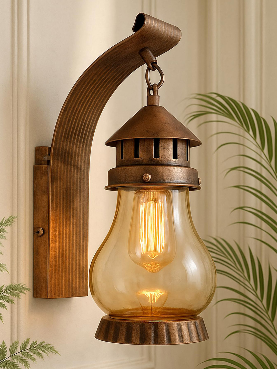 Homesake Copper-Toned  Wall Lantern