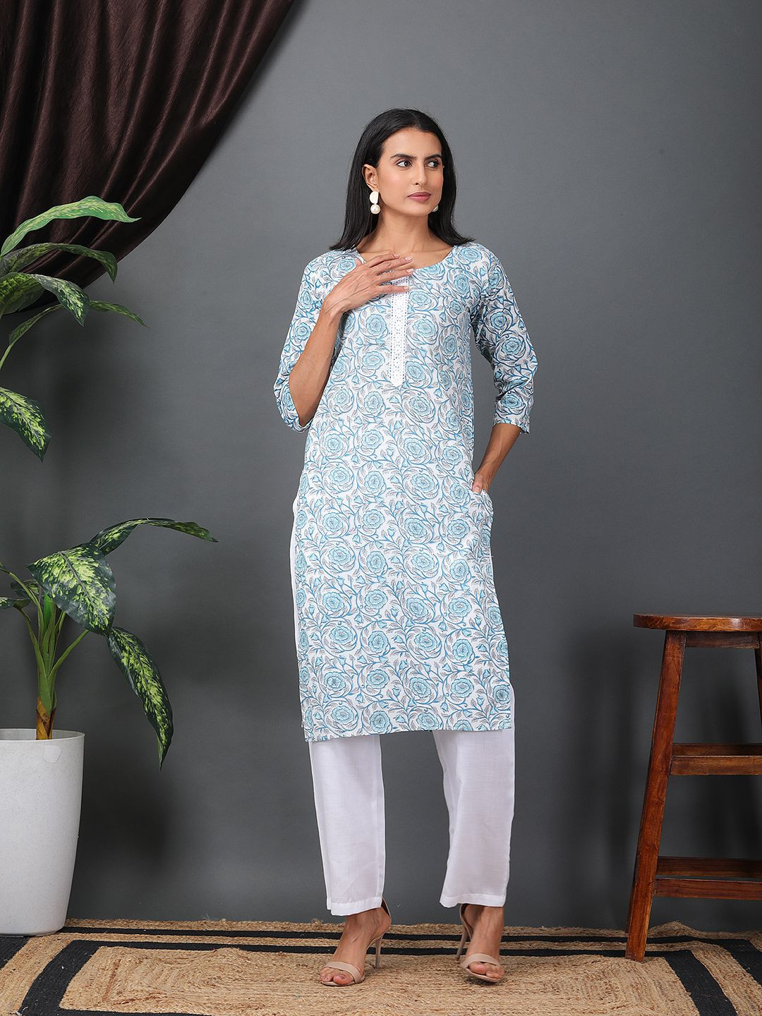 Sold For Style Women Round Neck Kurta