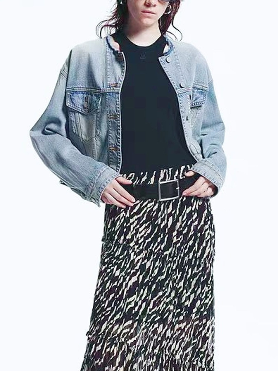 HERE&NOW Women Denim Jacket  with Flap Pockets
