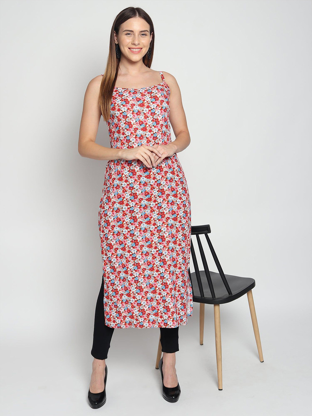 Jesani creation Women Floral Printed Shoulder Straps Kurta