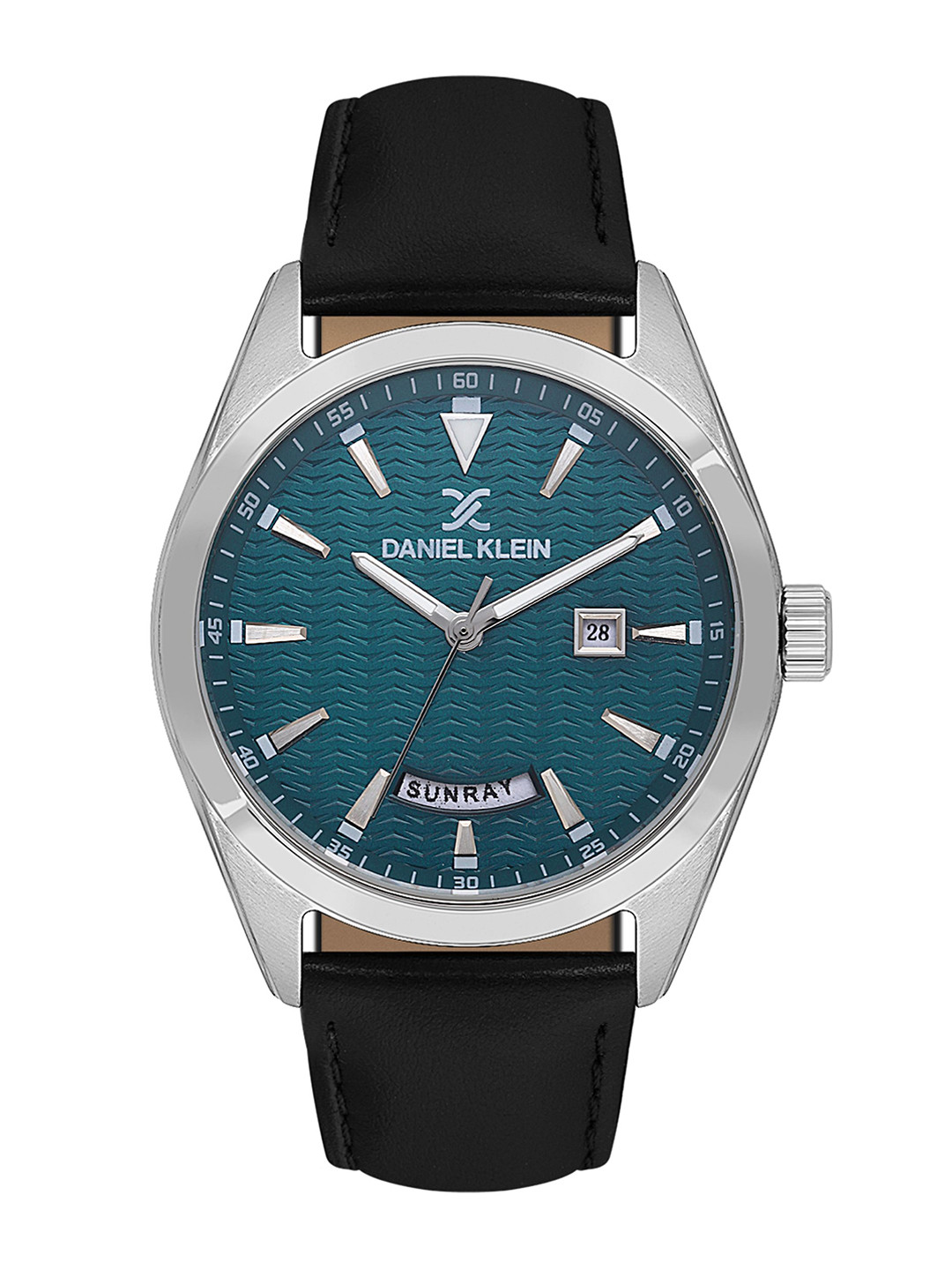 Daniel Klein Men Textured Dial & Leather Straps Analogue Automatic Watch DK.1.14088-2_N