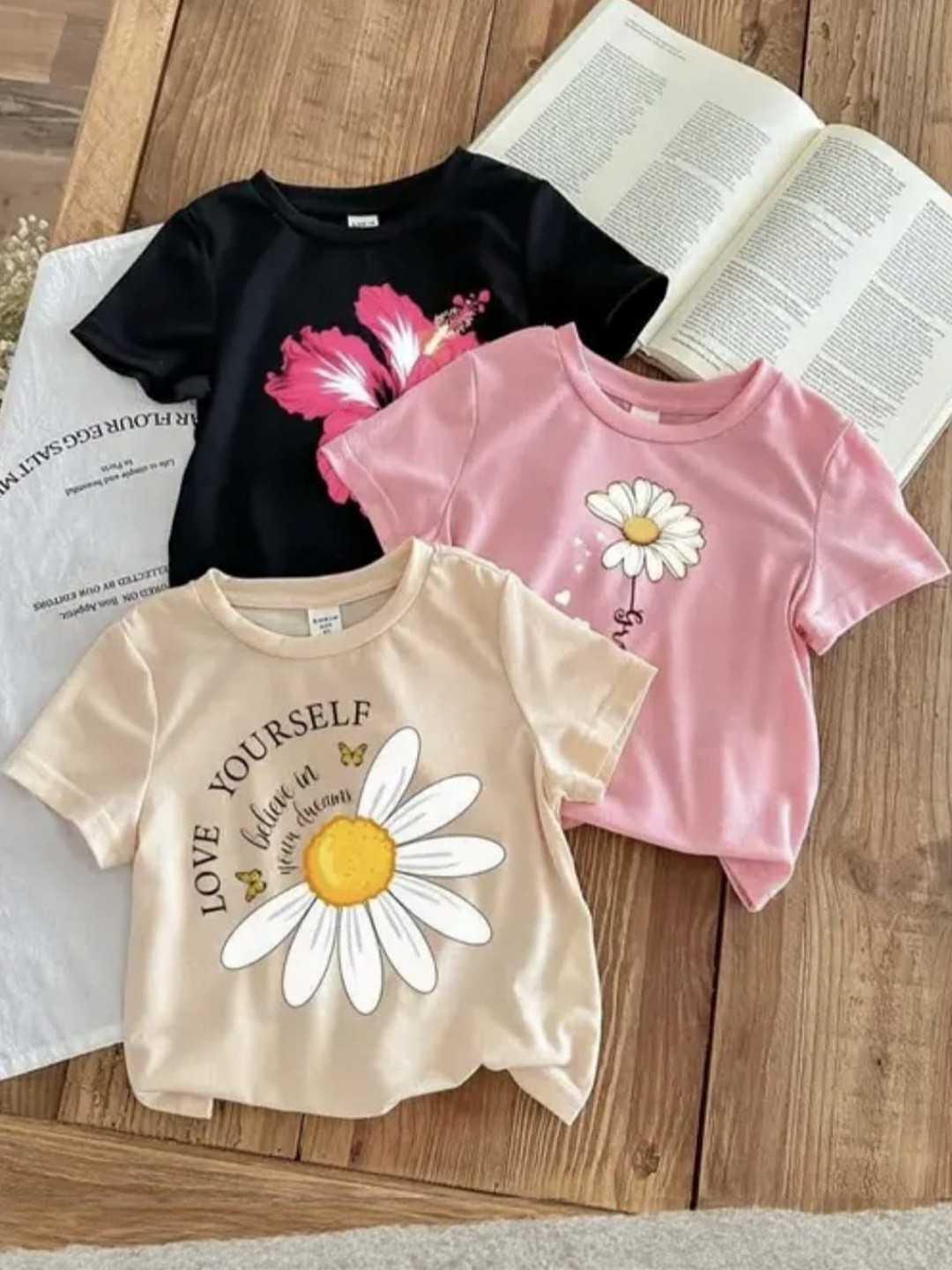 DAMN GUD DG Kids Pack Of 3 Printed Regular T-shirt
