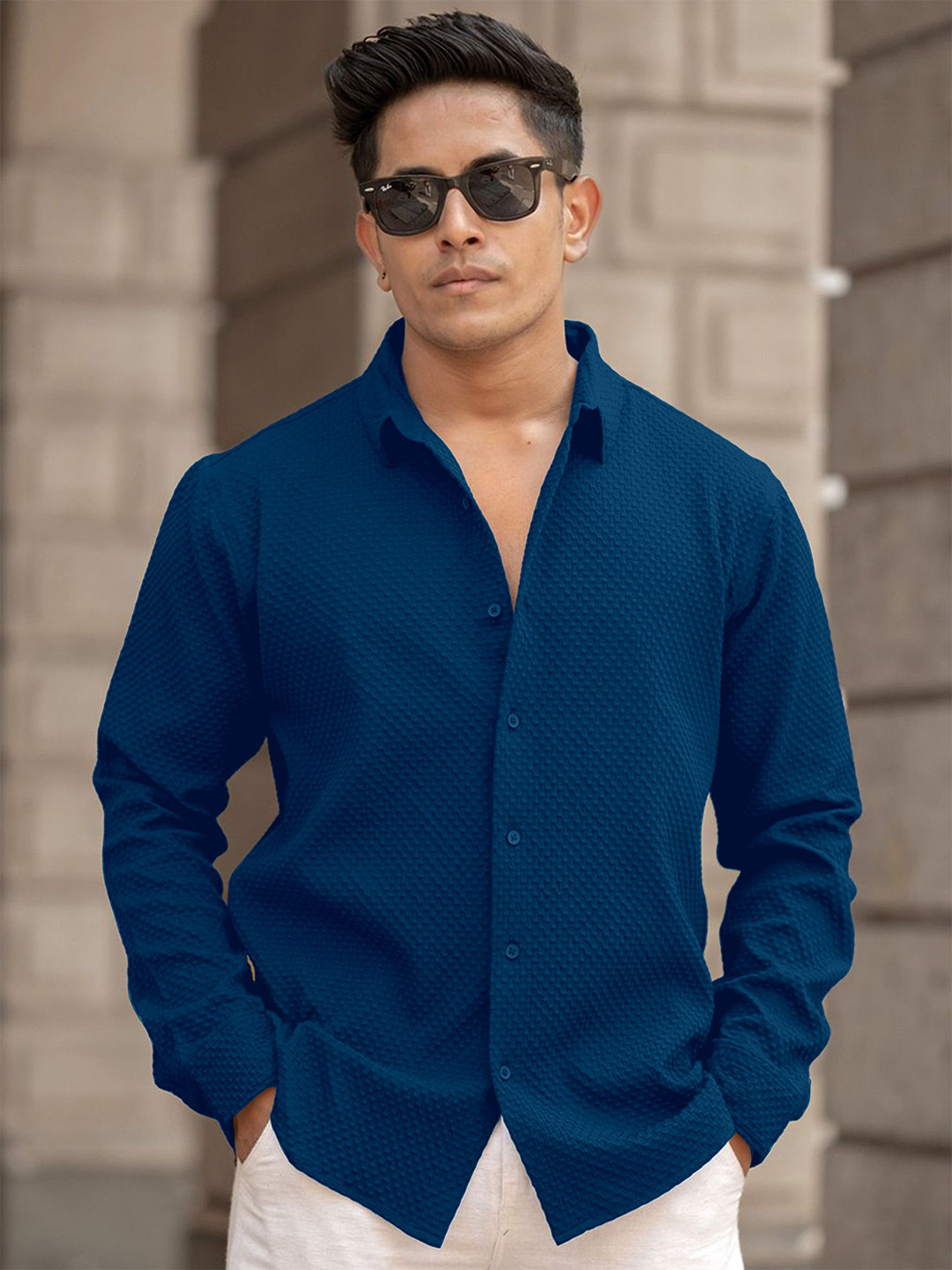 WEBRIC Men Standard Casual Shirt