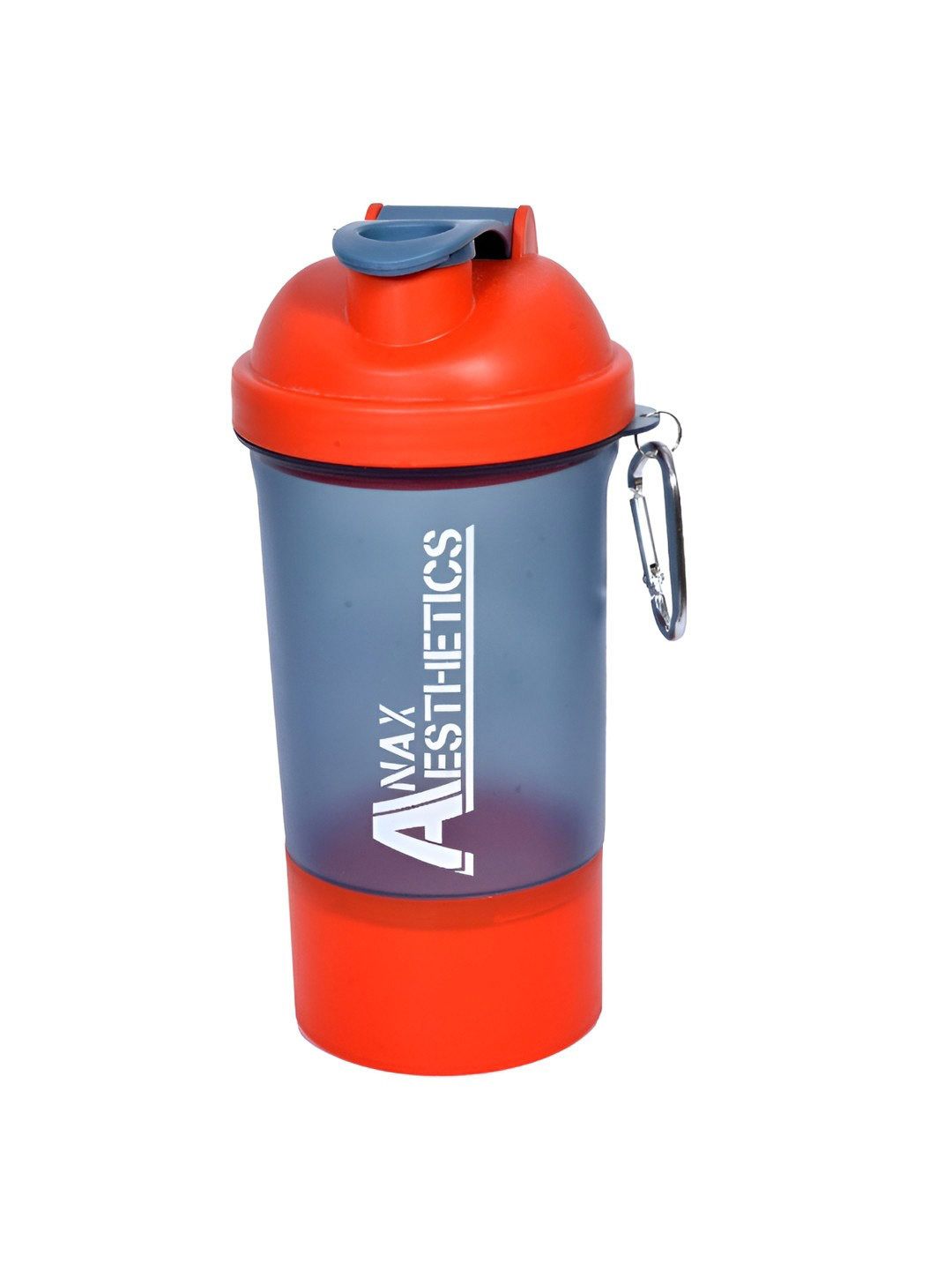 Anax Aesthetics Red & Grey Printed Shaker Sipper Water Bottle 500 ml