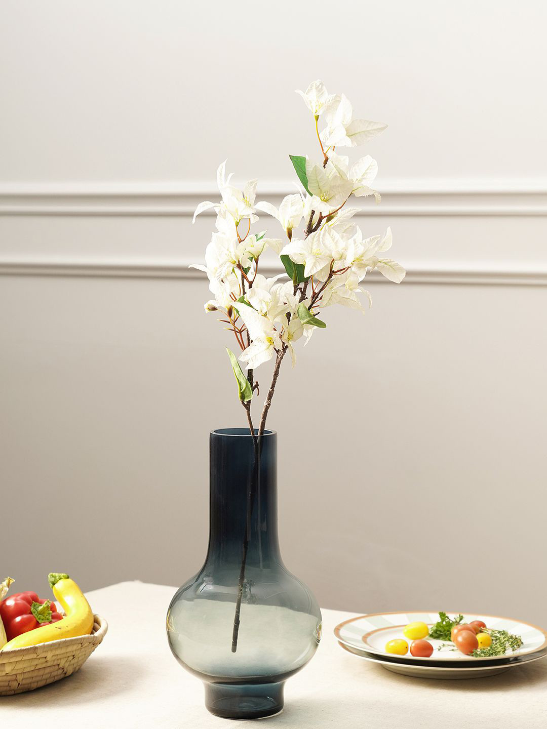 Pure Home and Living Off White Bougainvillea Artificial Flower Stem
