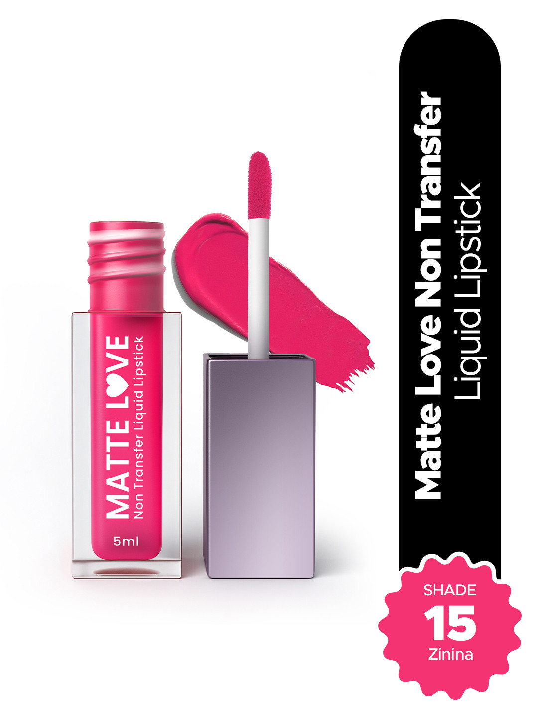 Hilary Rhoda Matte Love Non-Transfer Water-Proof Liquid Lipstick - 5ml - Zinina - Shade 15