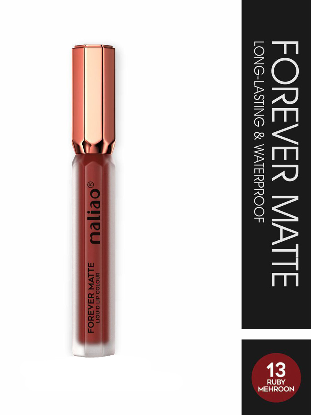 Maliao Forever Matte Liquid Lip Color - 5 ml - Ruby Mehroon 13