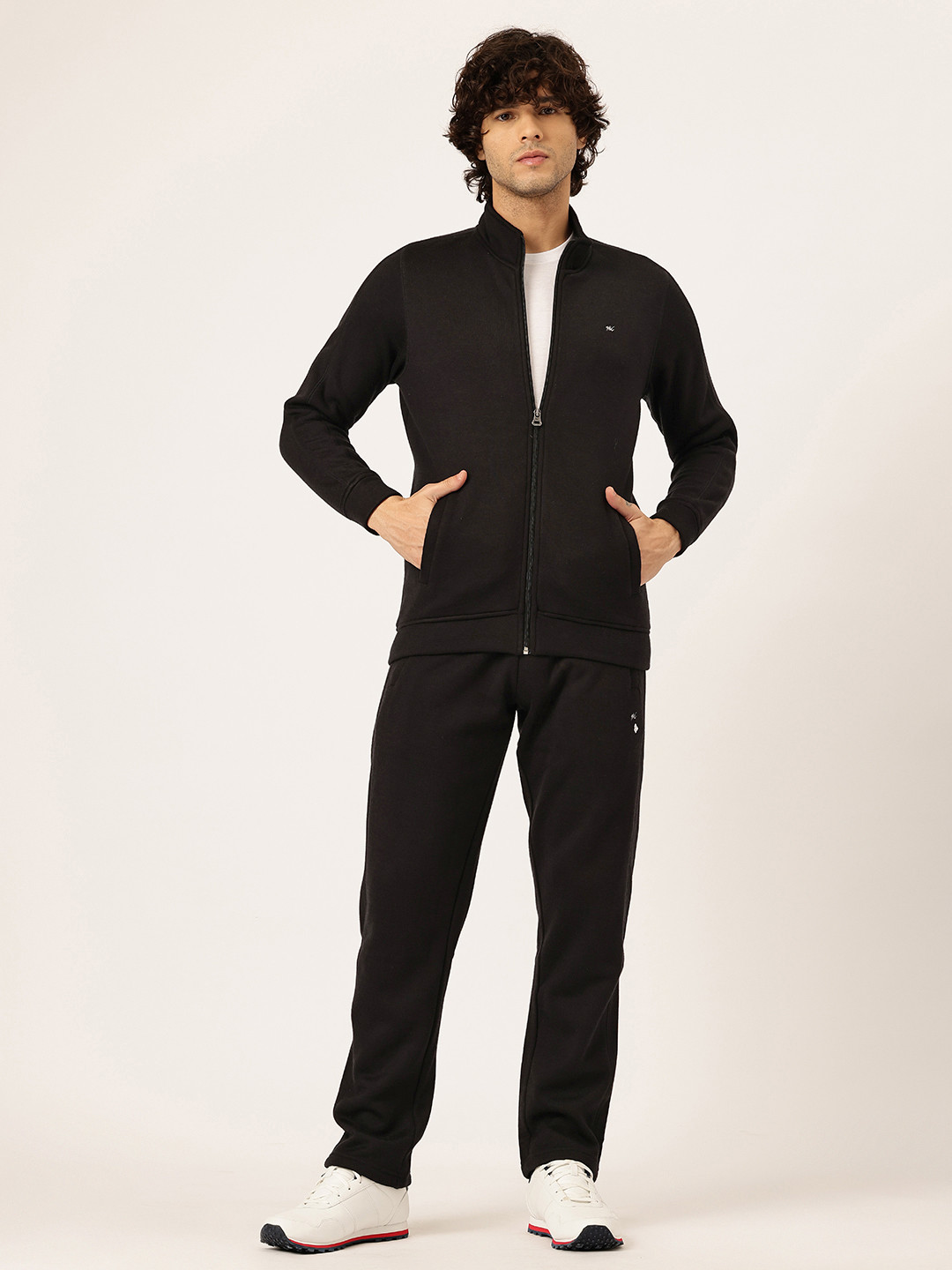 Monte Carlo Mock Collar Fleece Zip-Up Sweatshirt with Track Pants