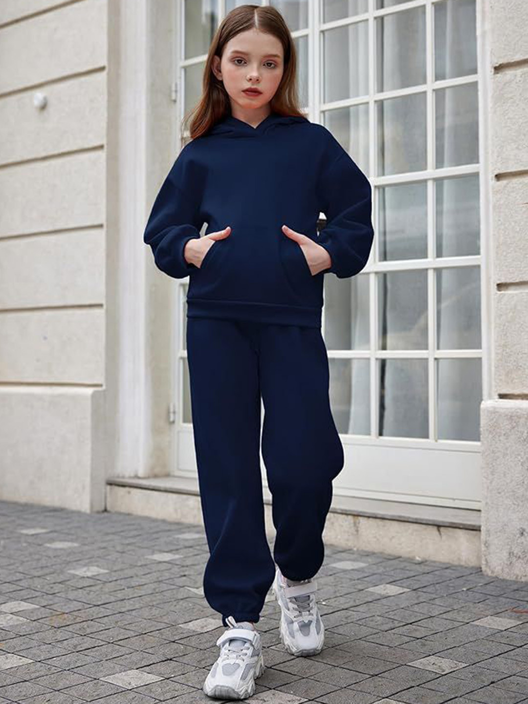 R Cube Girls Hood-Neck Mid-Rise Tracksuits