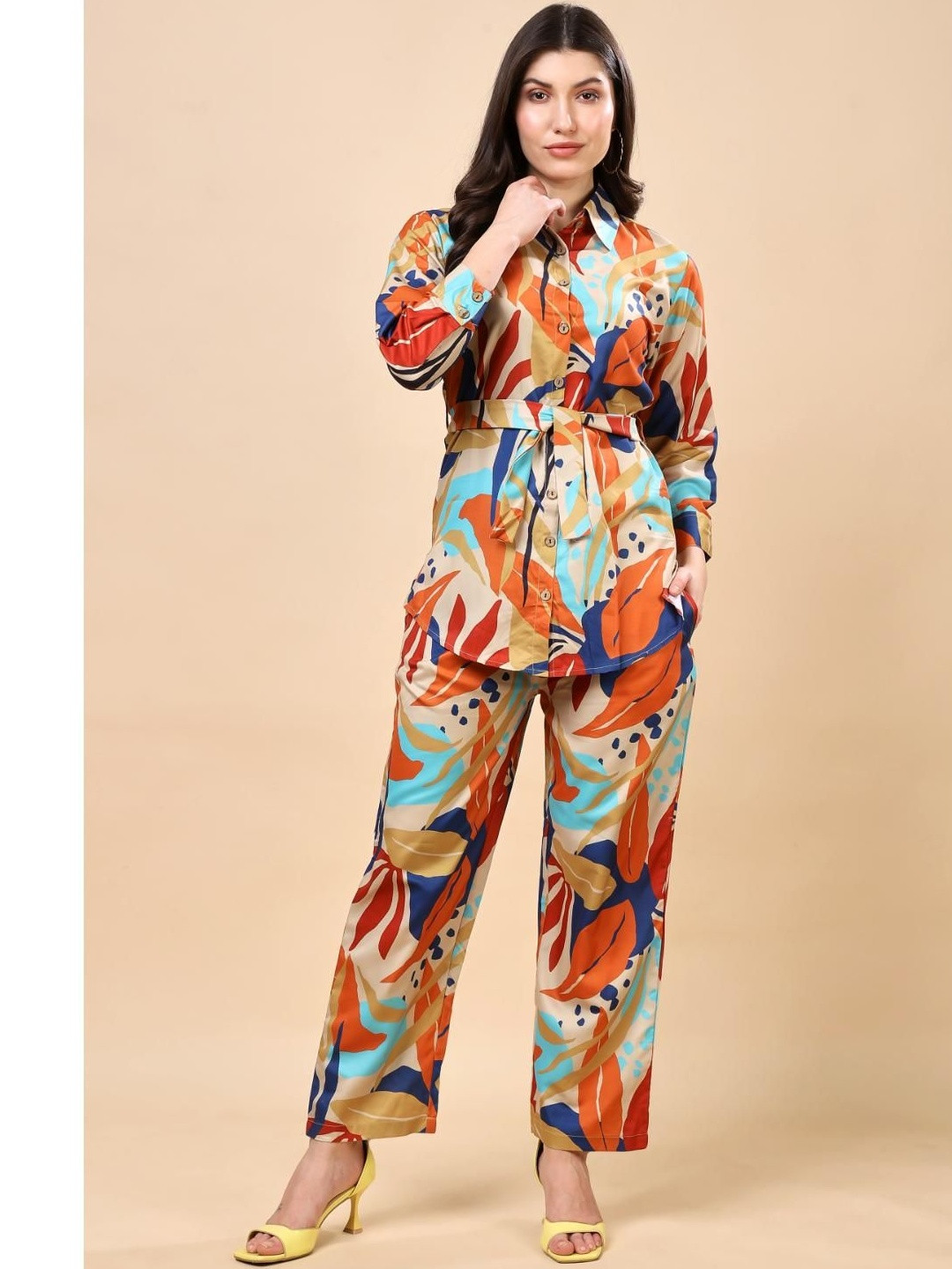 girlsify Women Rayon Multicolor Printed Night suit