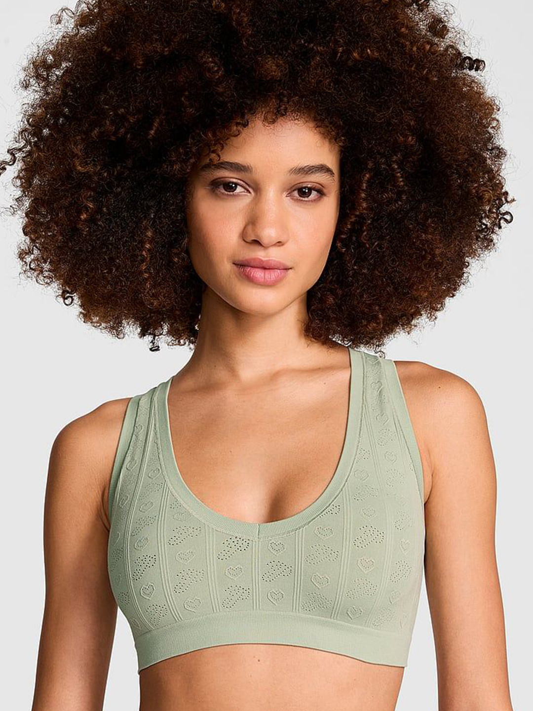 Victoria's Secret Medium Coverage Self Design Seamless Plunge Bralette