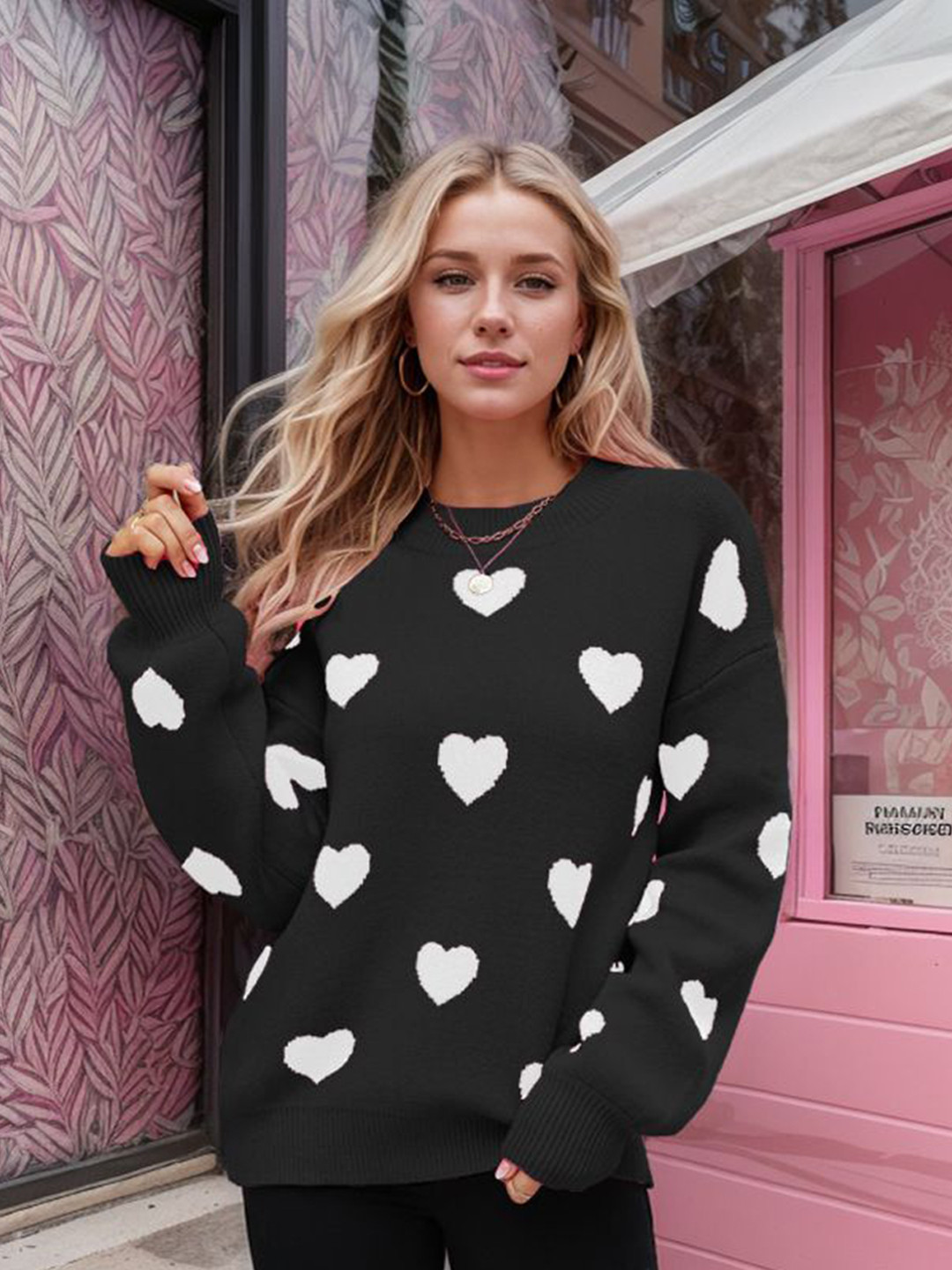 StyleCast Women Graphic Printed Winter Pullover