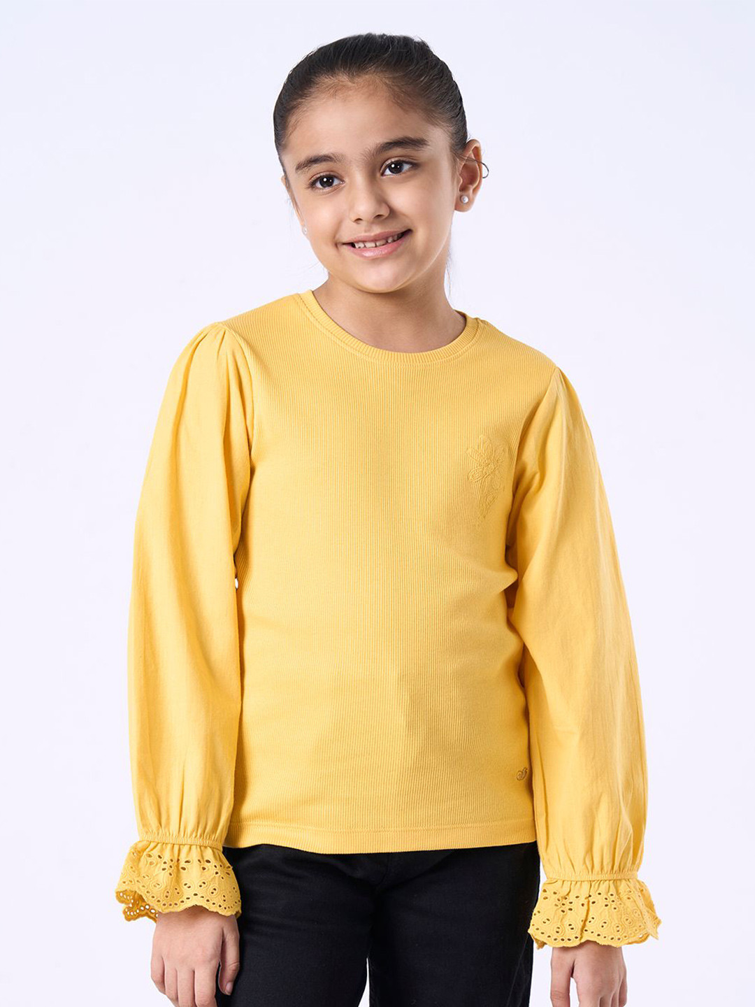 Ed-a-Mamma Girls Cotton Long Sleeves T-shirt
