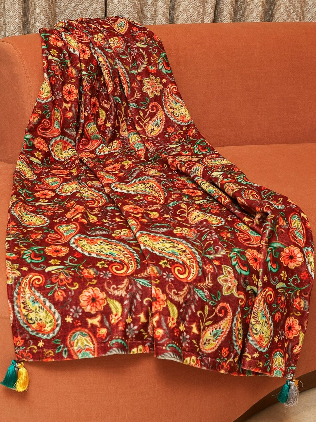 Crown of Poppies Regal Threads Velvet Throw