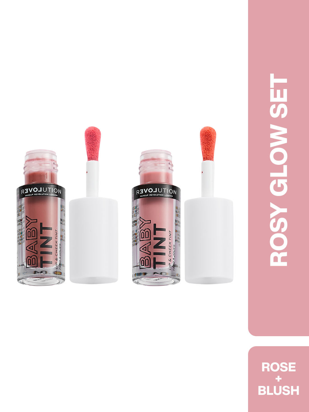 RELOVE Set Of 2 Baby Tint Rose Lip & Cheek Tint - 2.8 ml Each - Rose - Blush