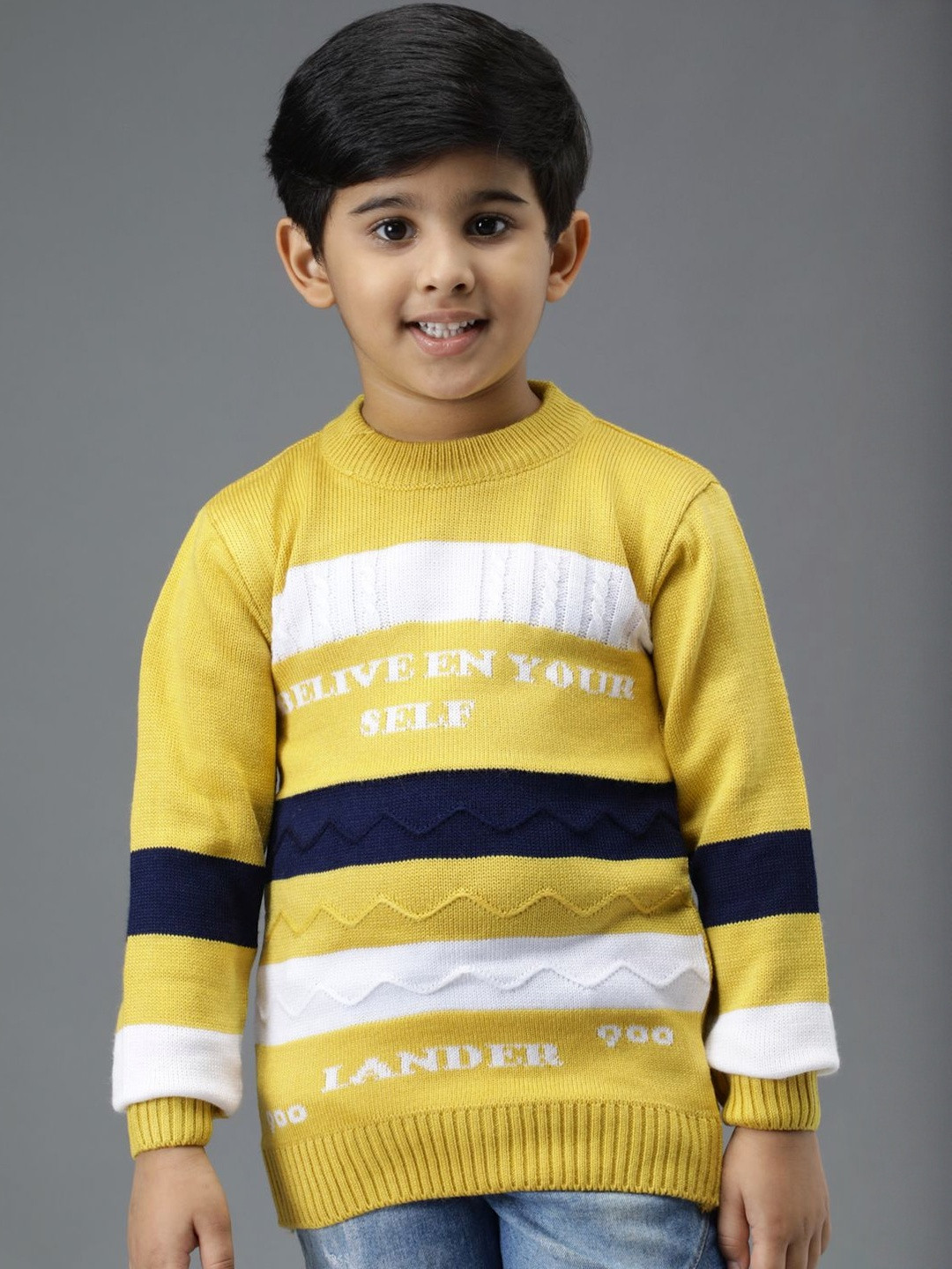 Anixa Boys Pack of 2 Striped Woollen Pullover