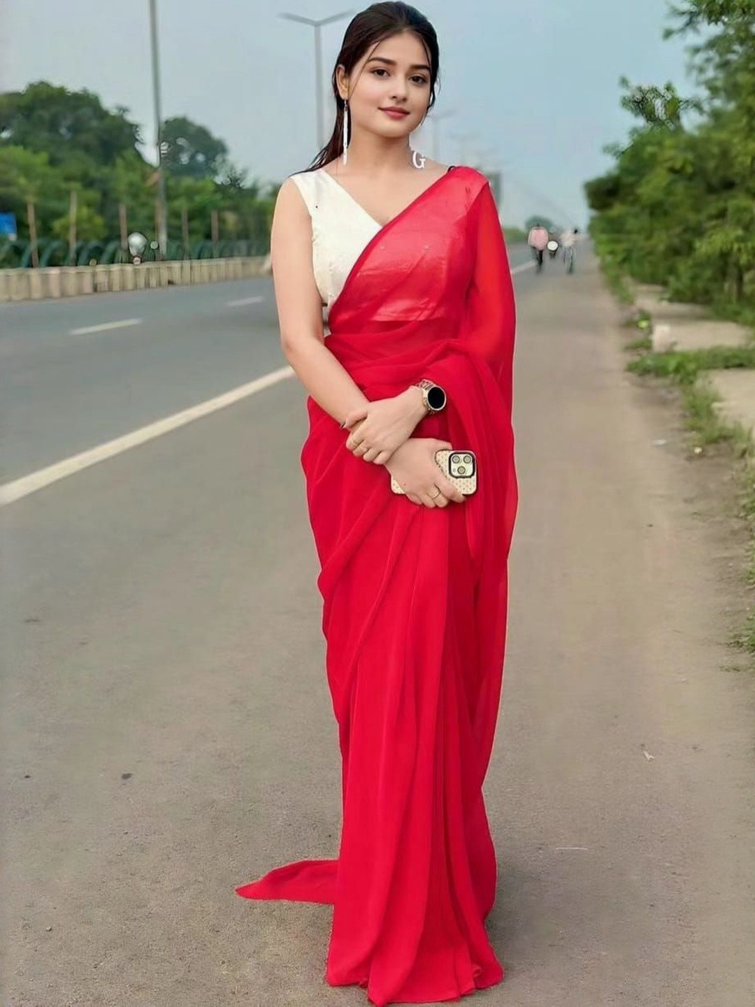 Moda Rapido Designer Saree With Blouse Piece