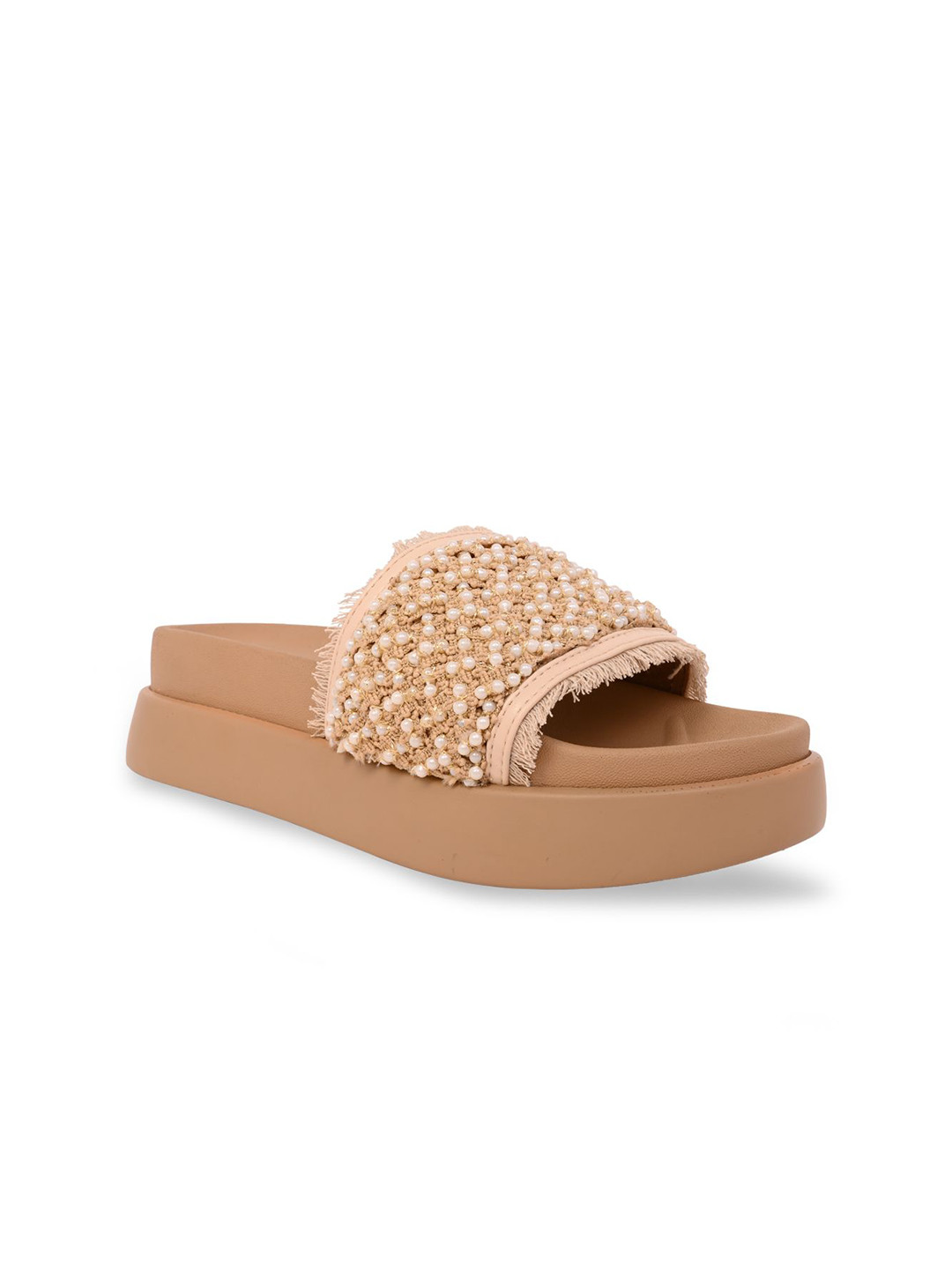 CAI Women Pearly Jute Lace Slider