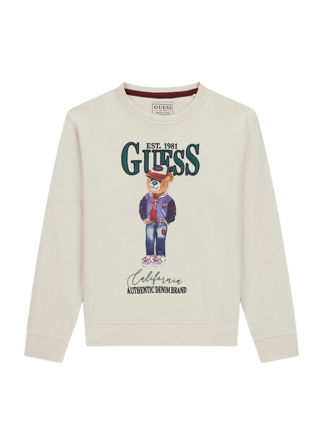 GUESS kids Boys Graphic Printed Full Sleeves Round Neck Sweatshirt