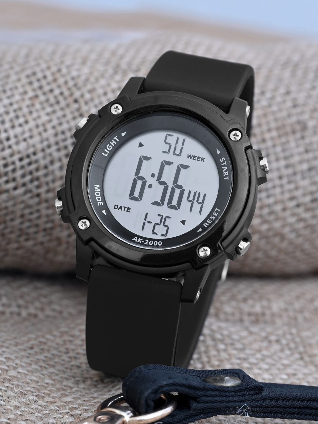 PAPIO Kids Dial & Straps LED Backlight And Alarm Digital Watch DIGITAL-038 BLACK