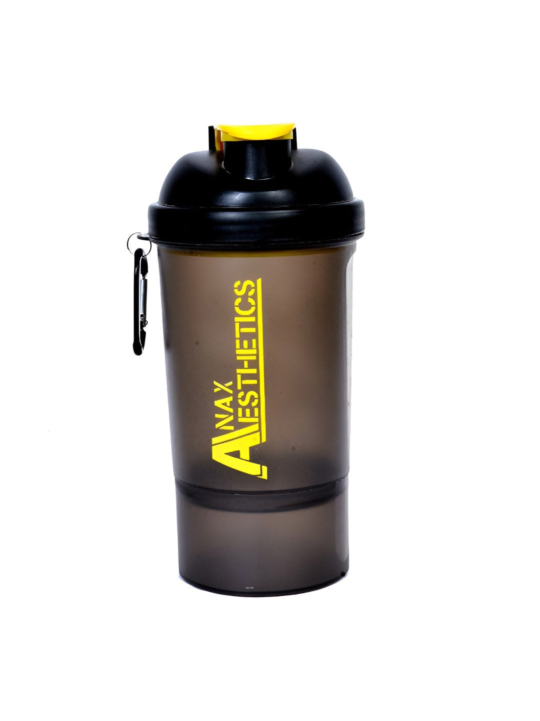 Anax Aesthetics Black & Yellow Printed Shaker Sipper Water Bottle 500 ml