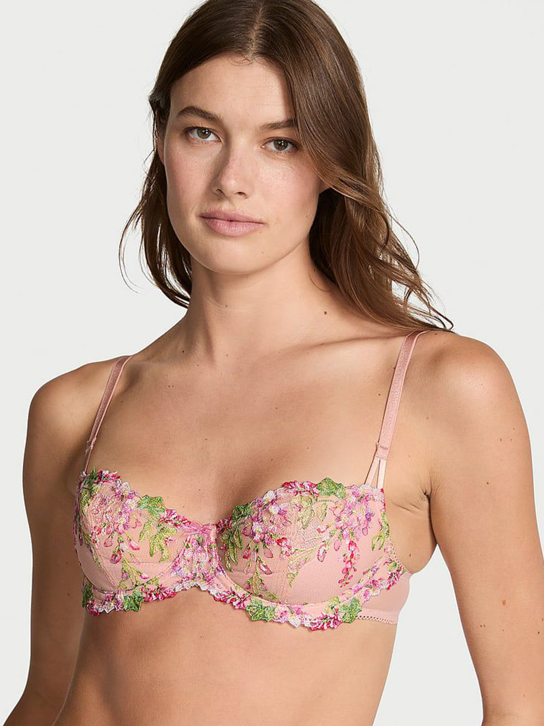 Victoria's Secret Dream Angels Wicked Unlined Wisteria Embroidery Balconette Bra
