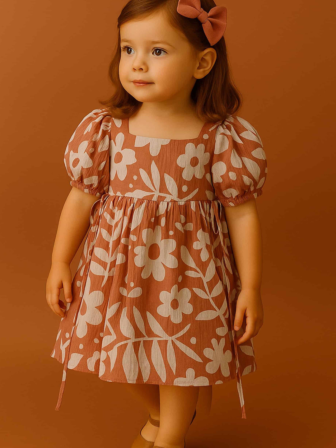 Le Nino Floral Printed  A-Line Knee Length Dress