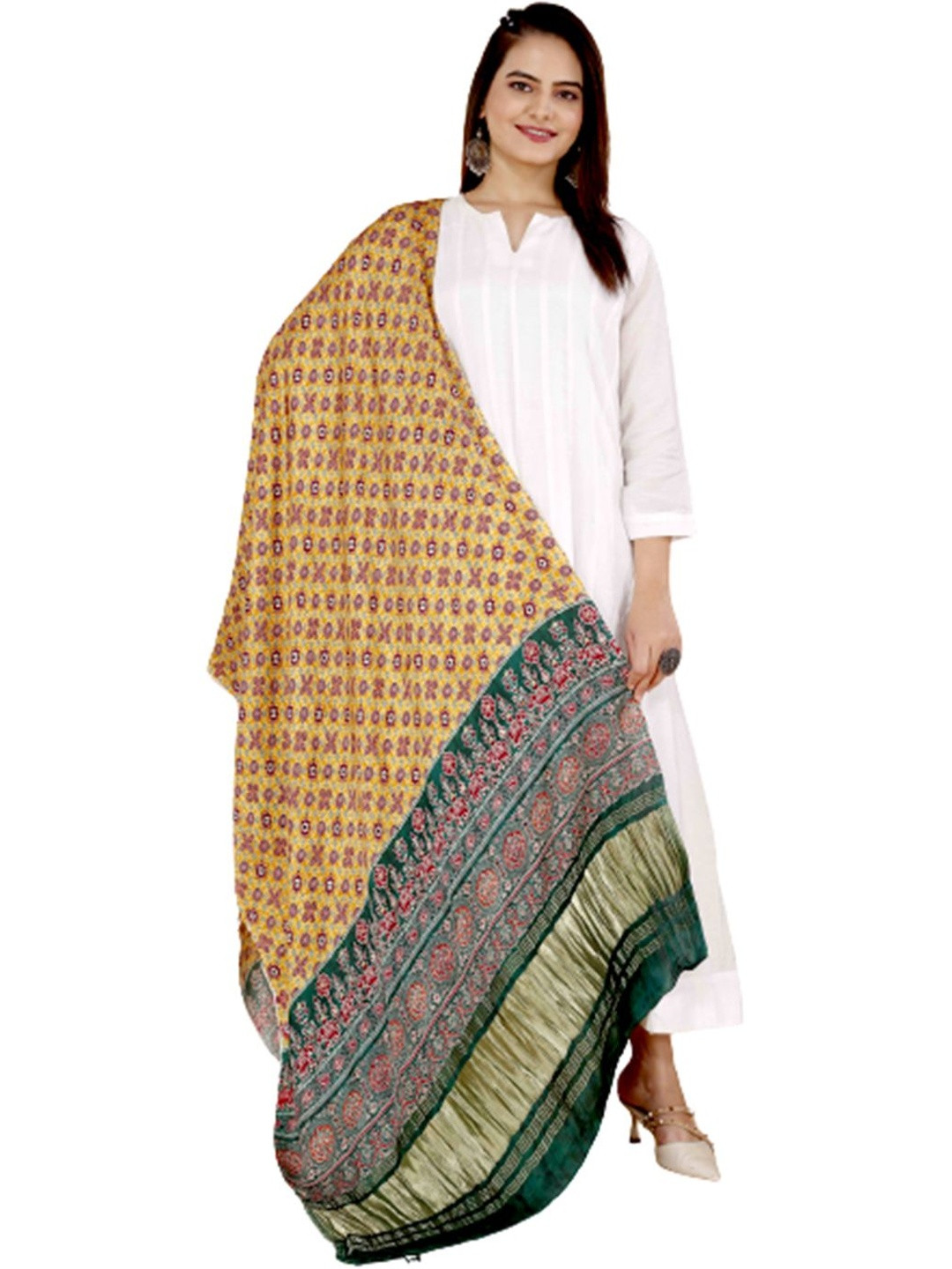 Desibutik Gaji Silk Printed Dupatta