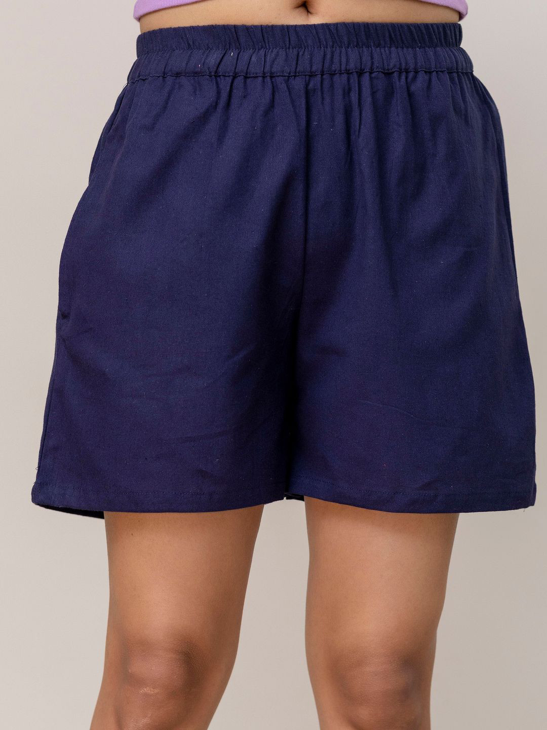 PalloStyle Women Regular Fit Mid-Rise Cotton Shorts