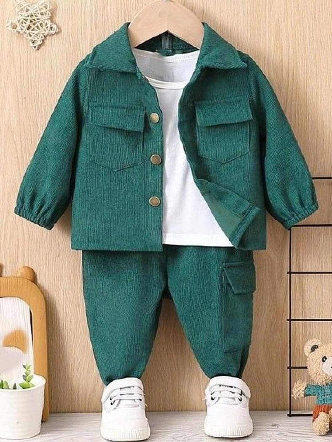 Ocvito Boys Pure Wool Shirt With Trousers