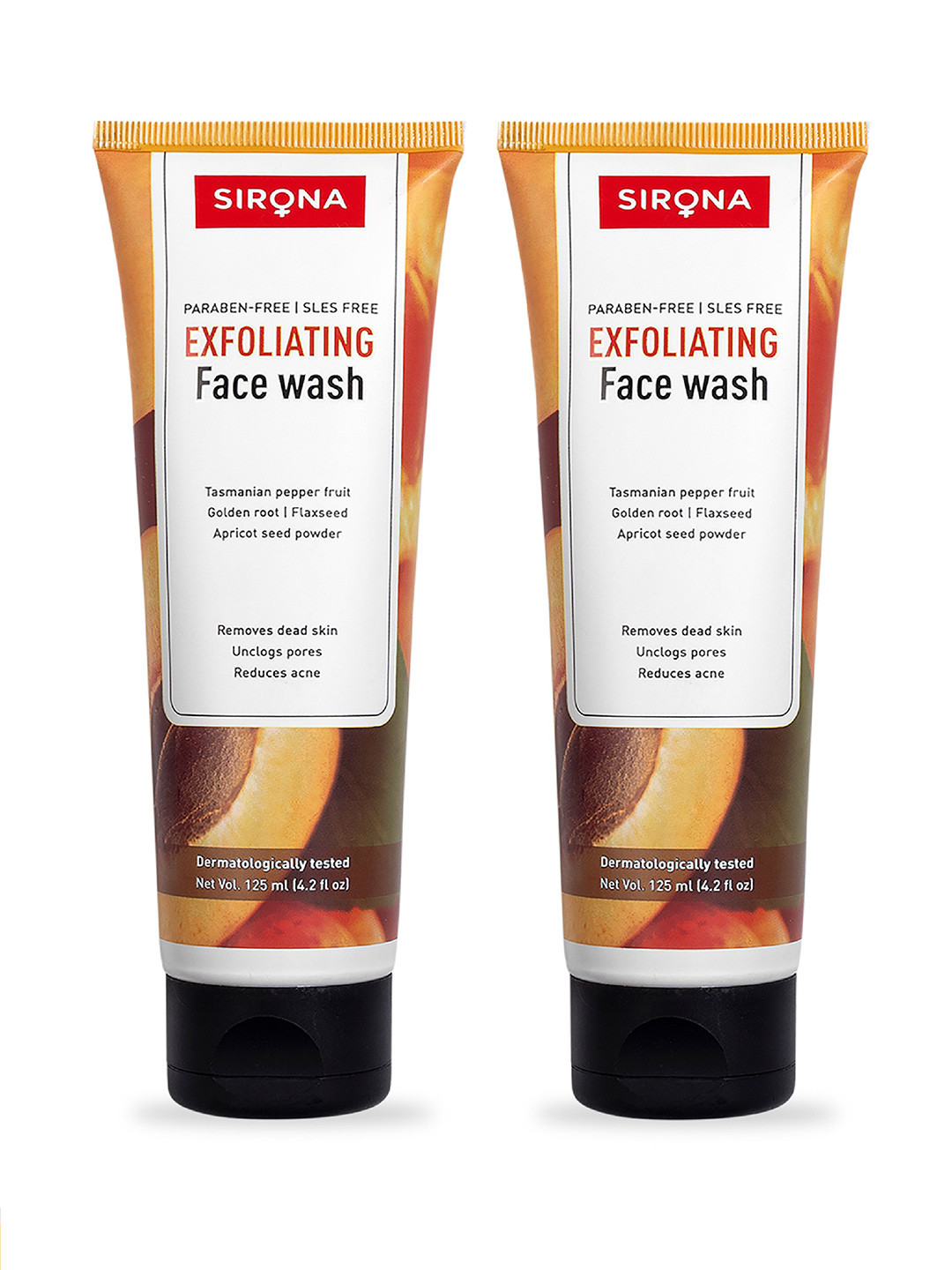 Sirona Natural Unisex Set Of 2 Exfoliating Face Wash 250 ml each