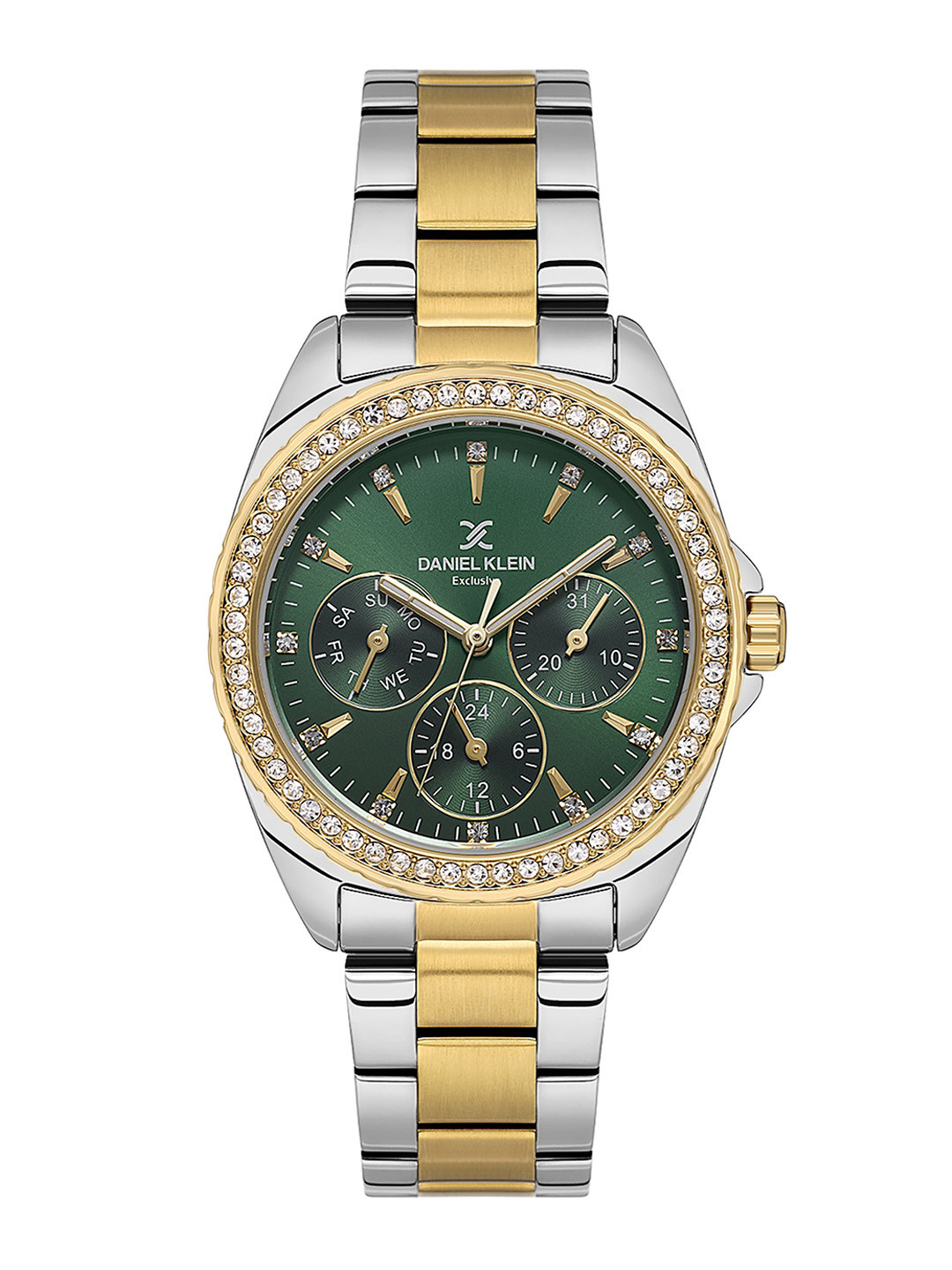 Daniel Klein Women Embellished Dial & Bracelet Style Straps Analogue Watch DK.1.14053-4