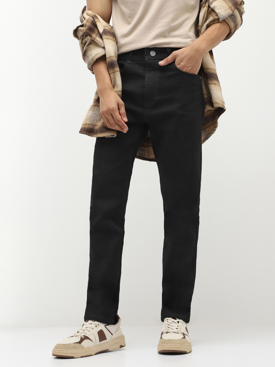 Urbano Fashion Men Black Slim Fit Stretchable Jeans