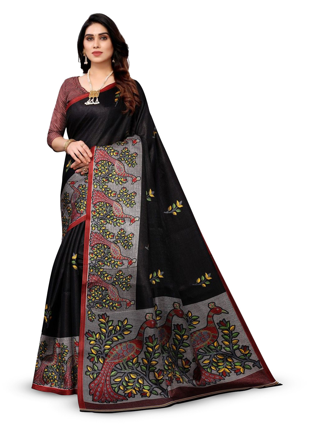 priyashi Ethnic Motifs Printed Bhagalpuri Saree