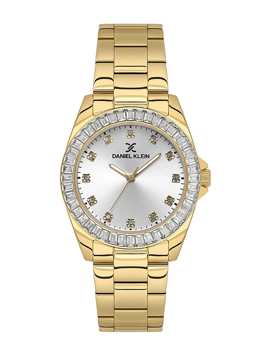 Daniel Klein Women Embellished Dial & Stainless Steel Straps Analogue Watch DK.1.13950-2