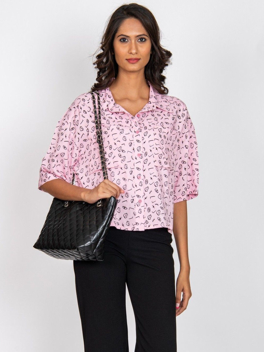 AMADORE Women Classic Printed Rayon Casual Shirt