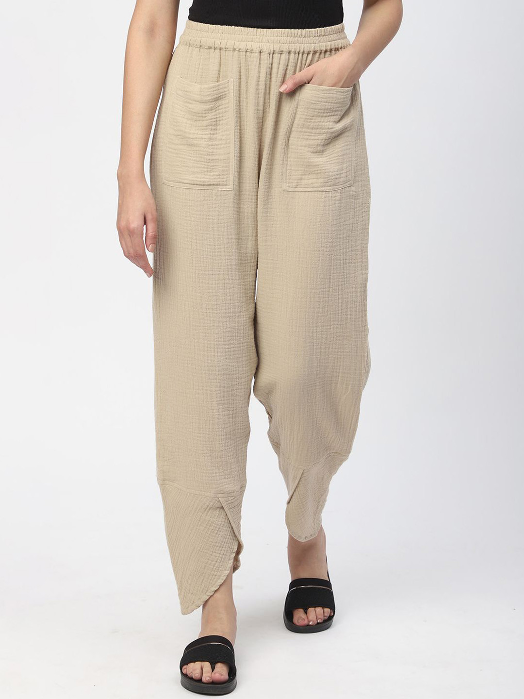 Mystere Paris Women Textured High Rise Lounge Pants