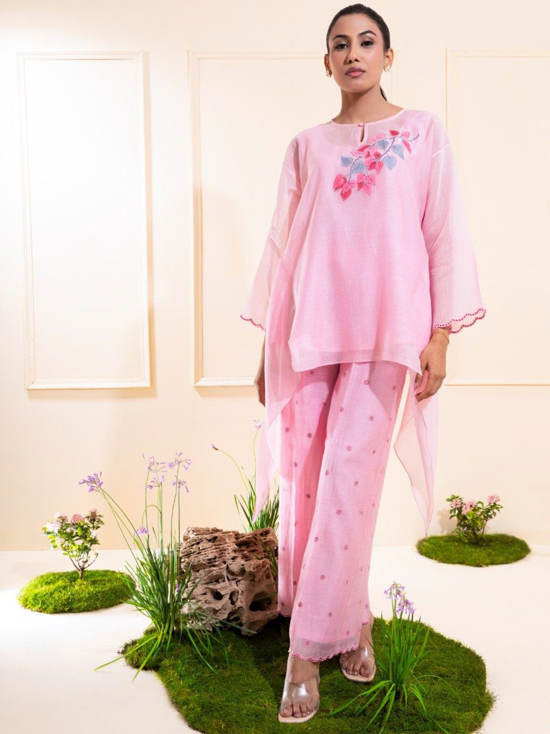 The White Tree Studio Embroidered Tunic With Trouser