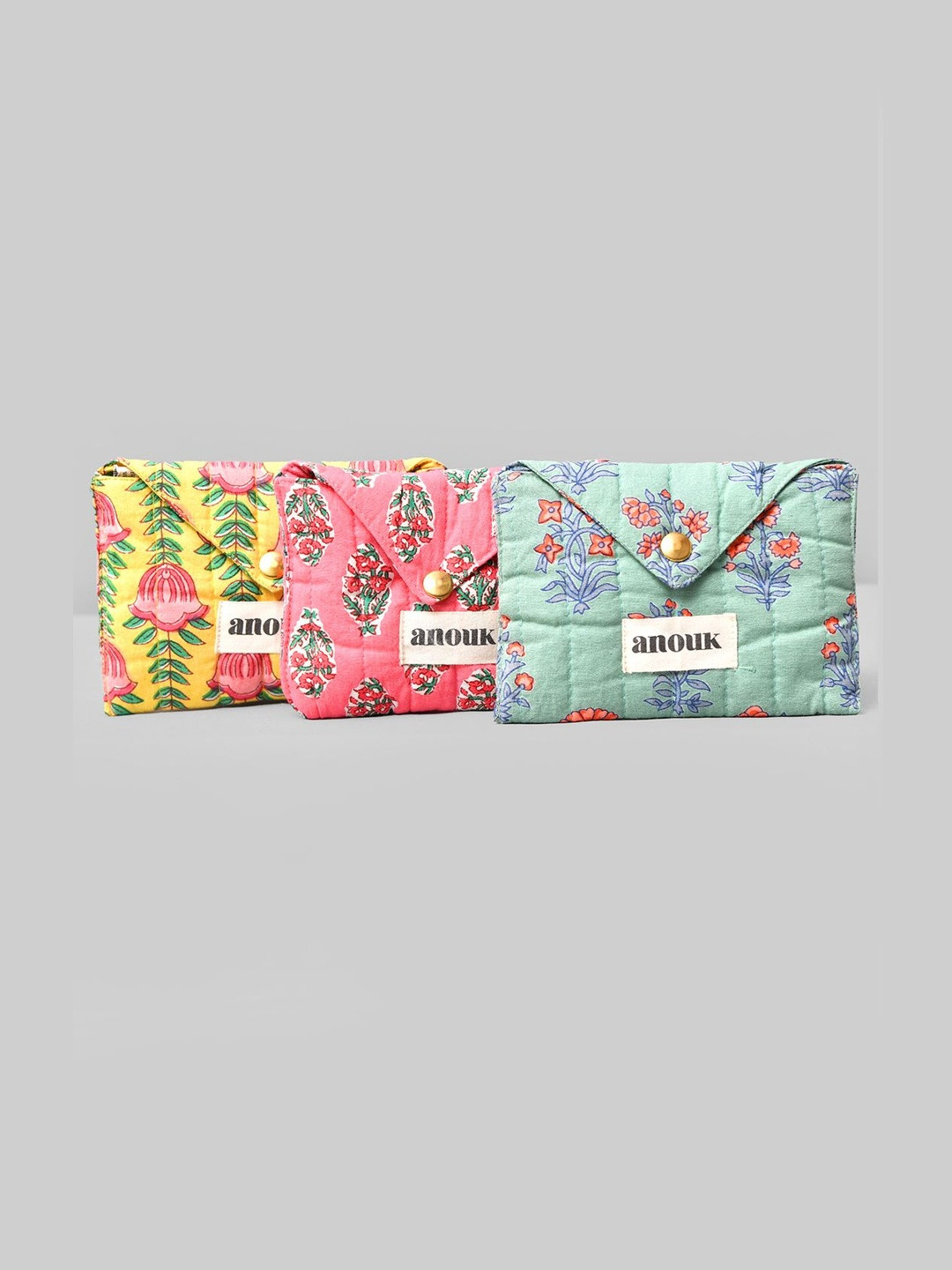 Anouk Women Set of 3 Floral Travel Organiser Pouch