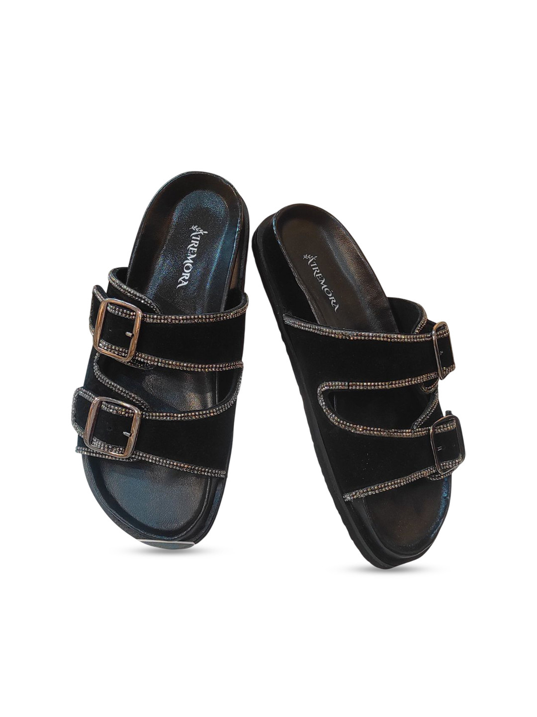 Airemora Women Open Toe Flats with Buckles Flat Sandals