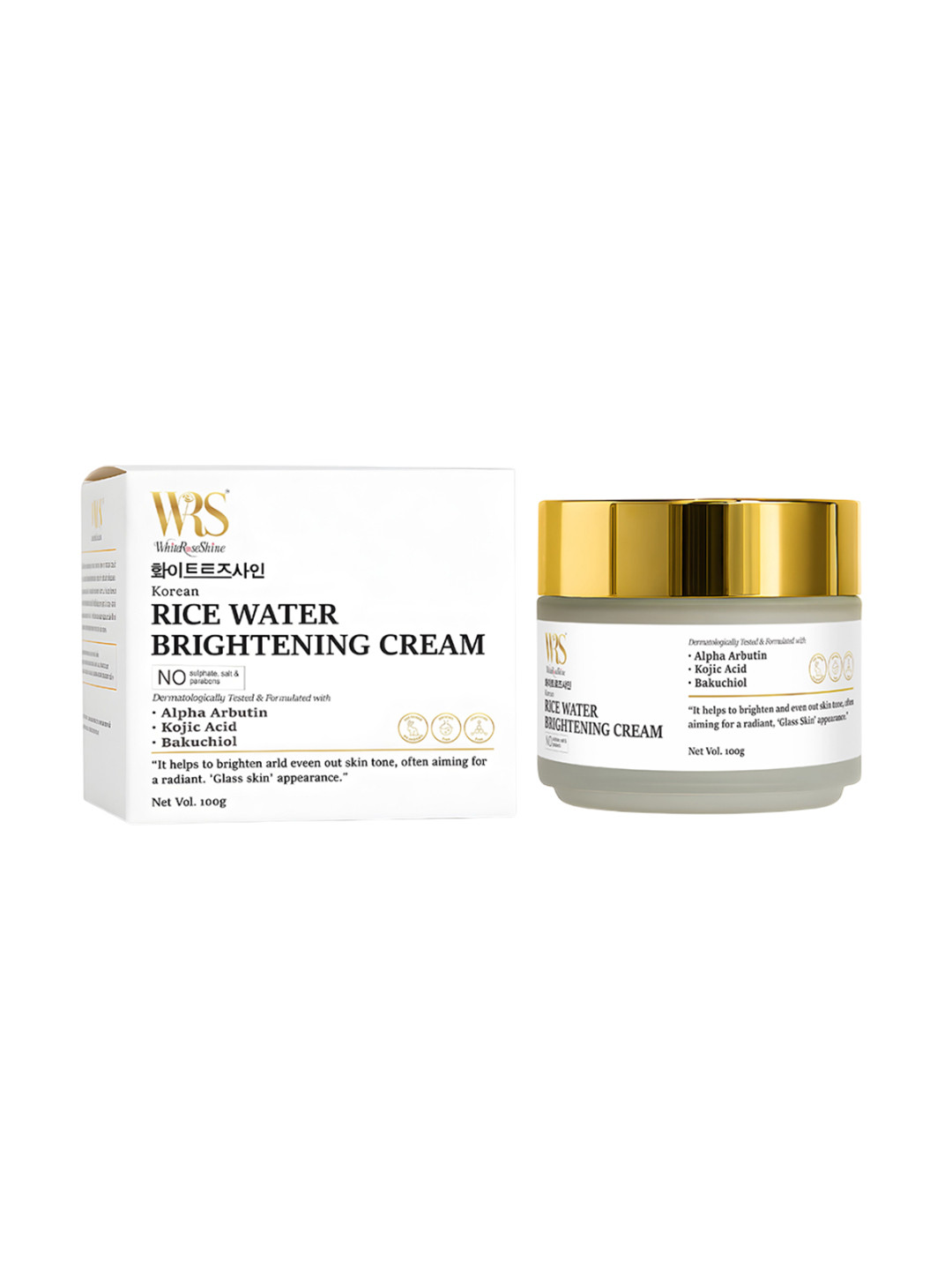 WHITEROSESHINE Korean Rice Water Brightening Cream - 100 g