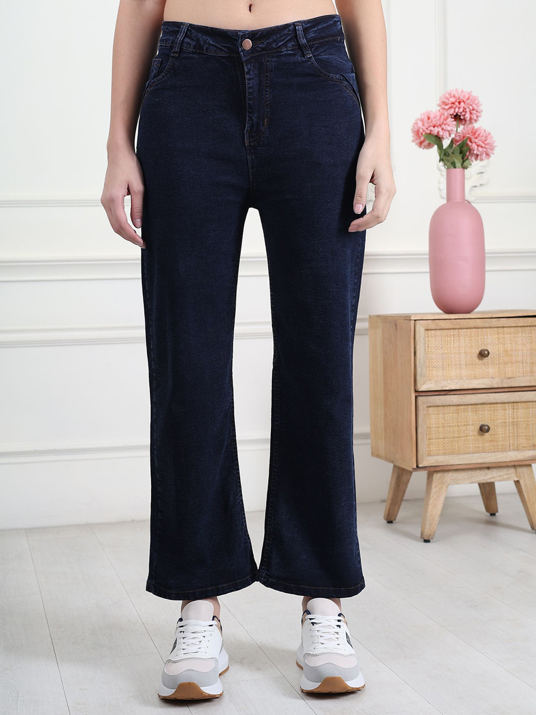 LIVE OK Women Bootcut Mid-Rise Jeans