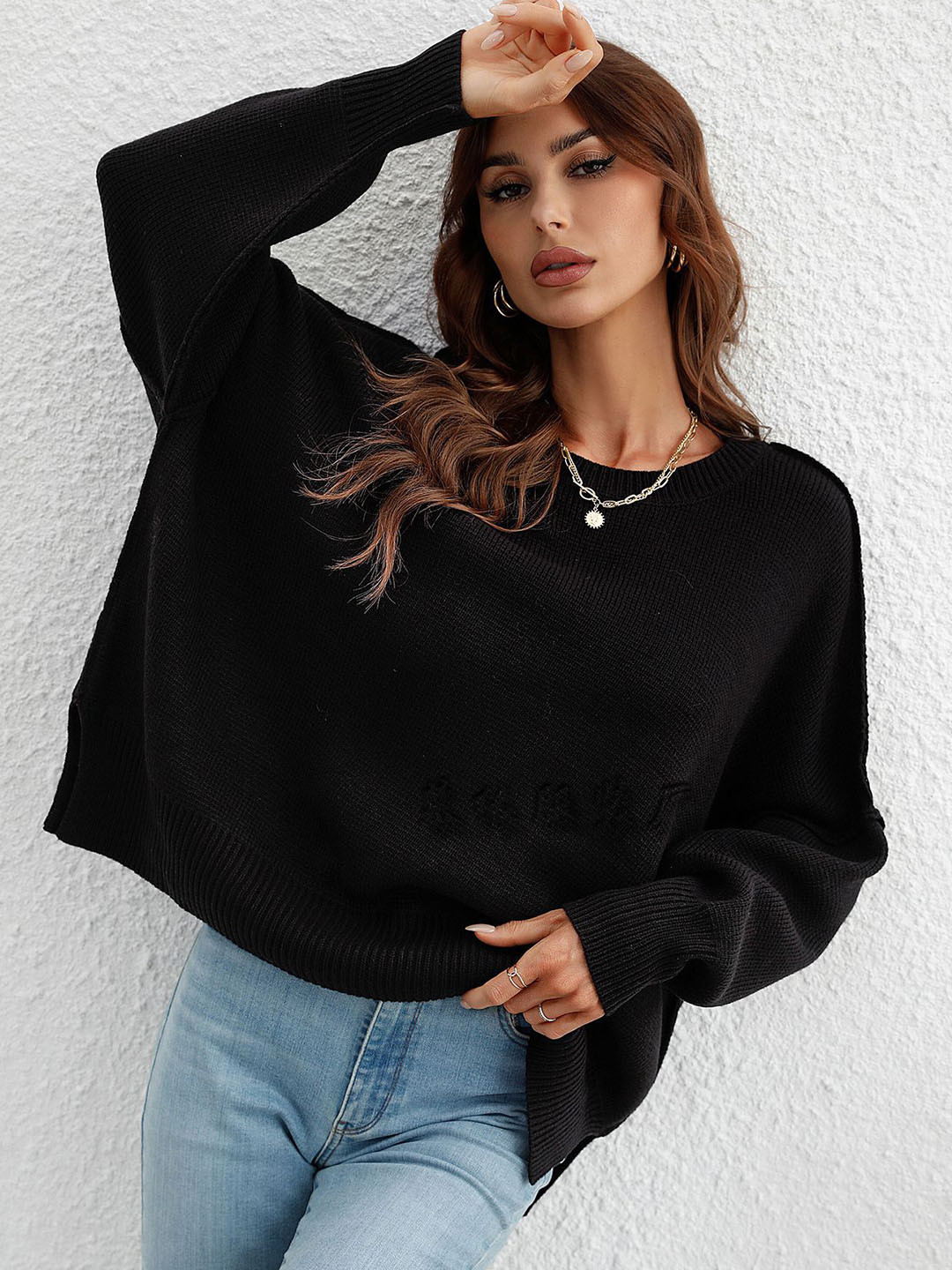 StyleCast Women Round Neck Oversized Pullover Sweaters