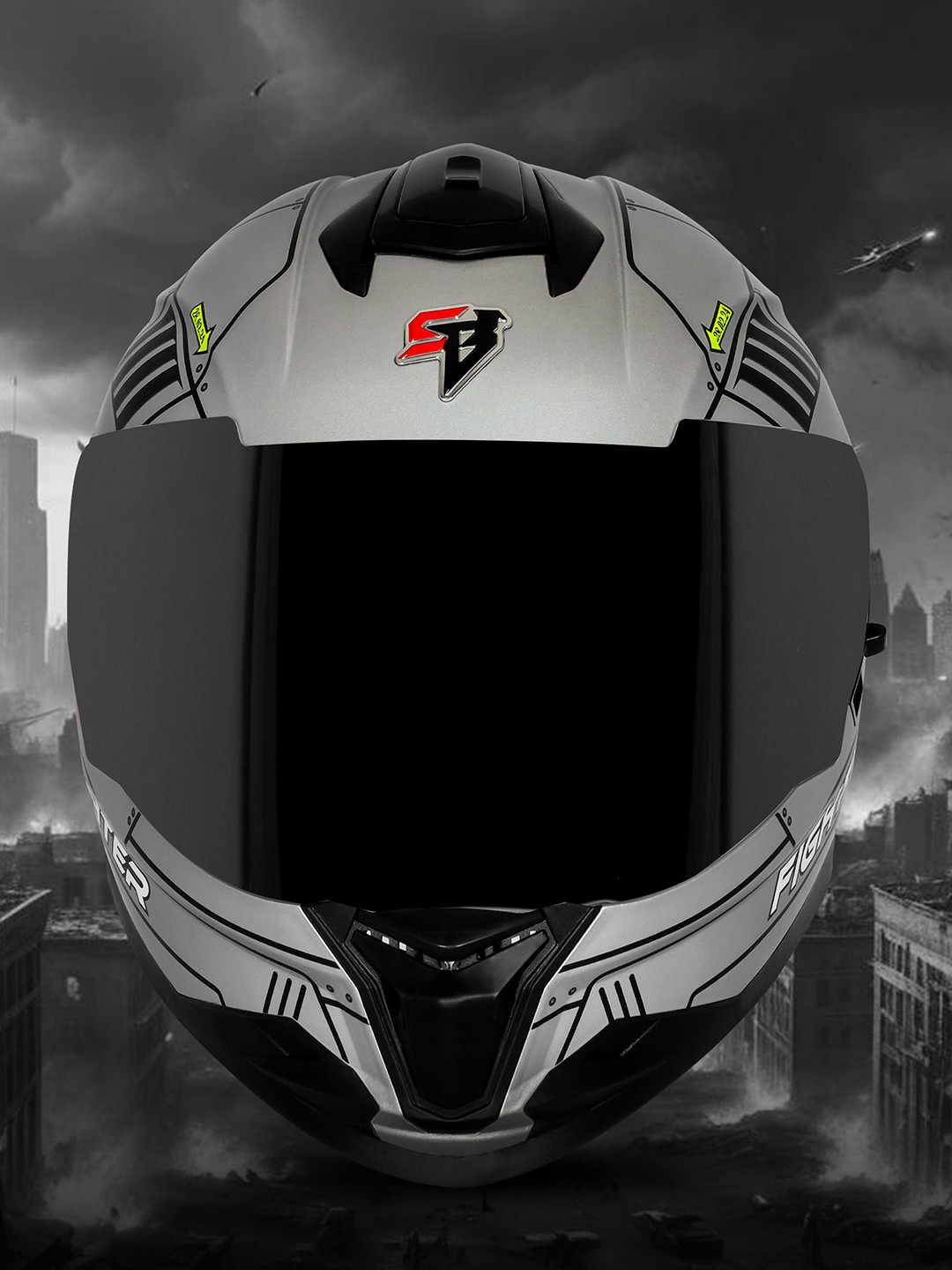 Steelbird Printed SBH 57 Fighter Steel Helmet