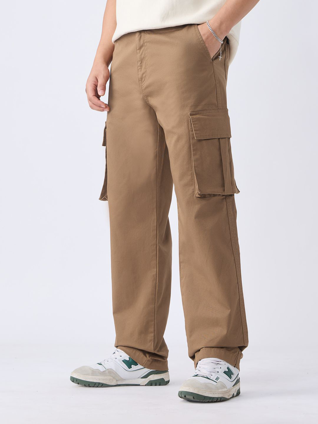 The Souled Store Men Parachute Pants Dusty Sky Blue