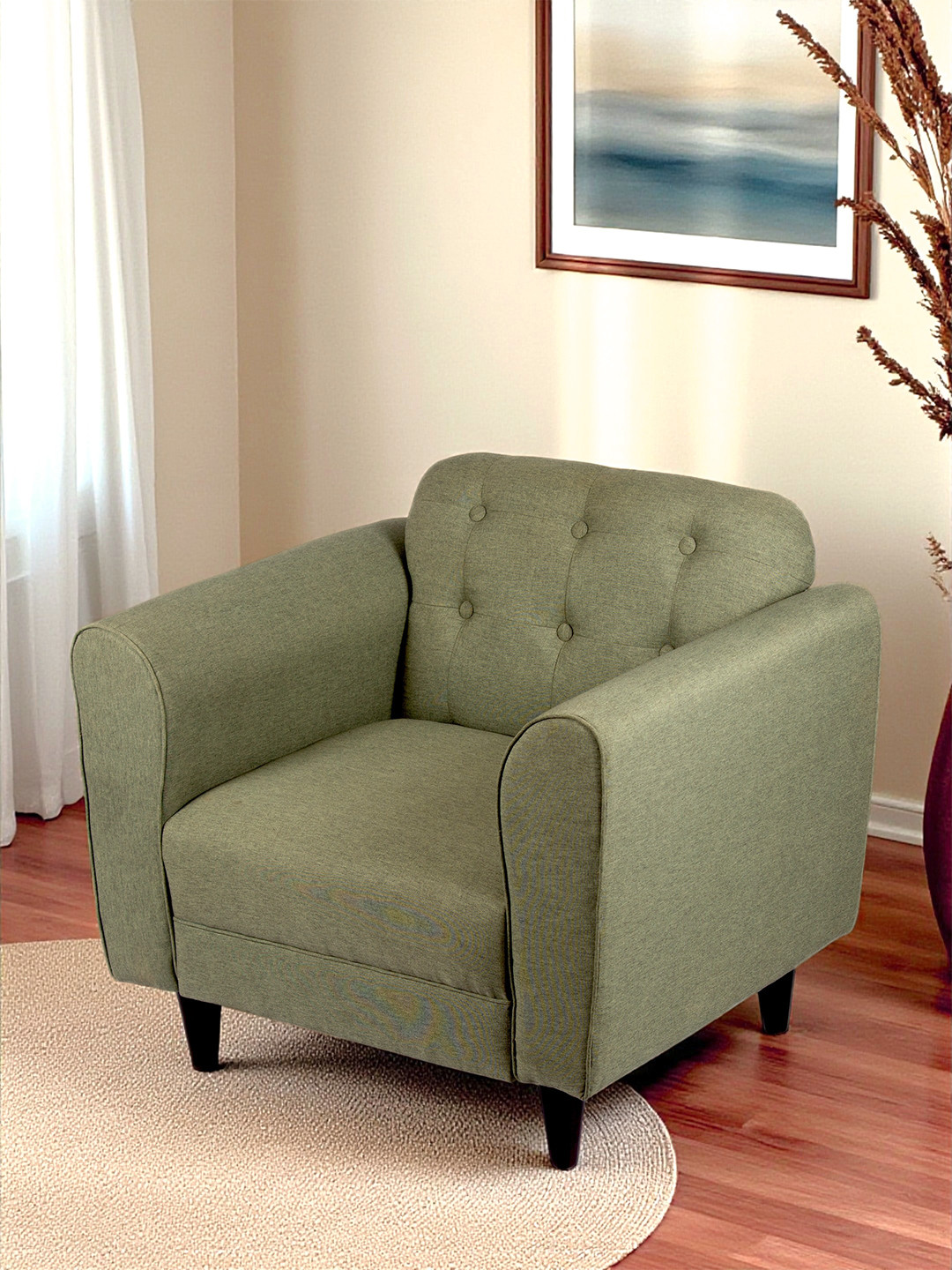 Ikiriya Pine Wooden Single Seater Sofa