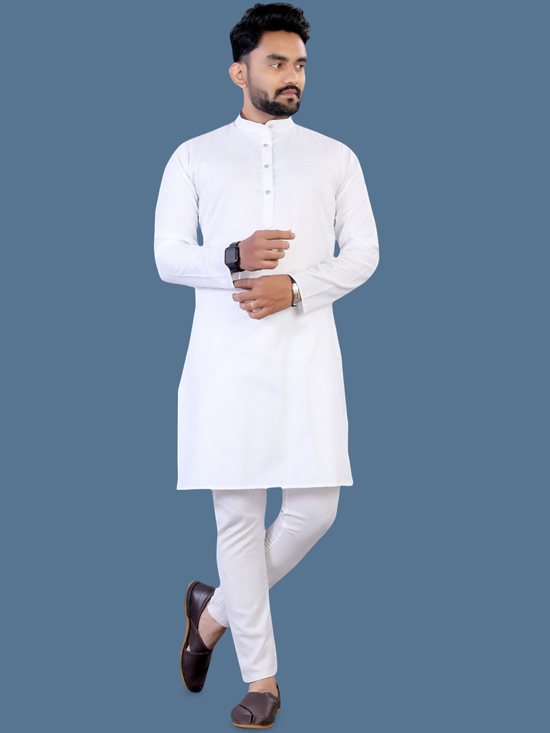 MAHI CREATIVE Mandarin Collar Straight Kurta
